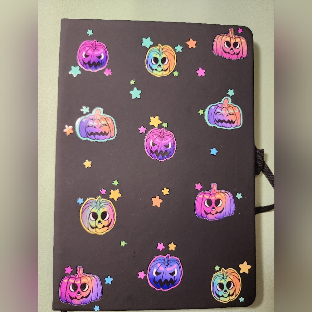 Colorful Pumpkin Design Notebook with Pen